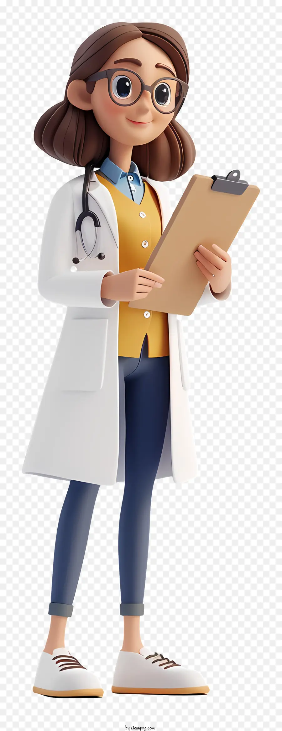 Doctor Femenina Con Portapapeles，Médico PNG