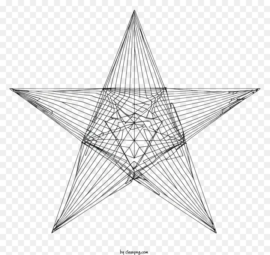 Forma De La Estrella De，Black Star PNG