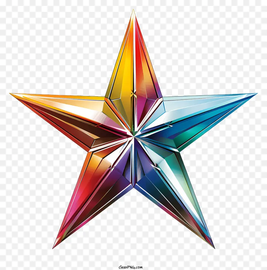 Forma De La Estrella De，Estrella Multicolor PNG