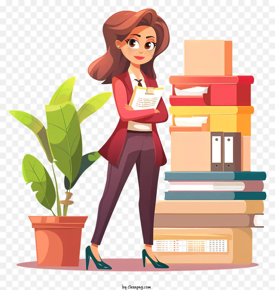 Dibujos Animados De Mujer De Negocios，Businesswoman PNG