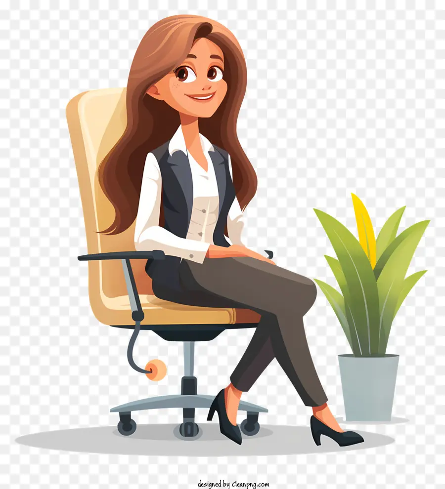 Dibujos Animados De Mujer De Negocios，Businesswoman PNG