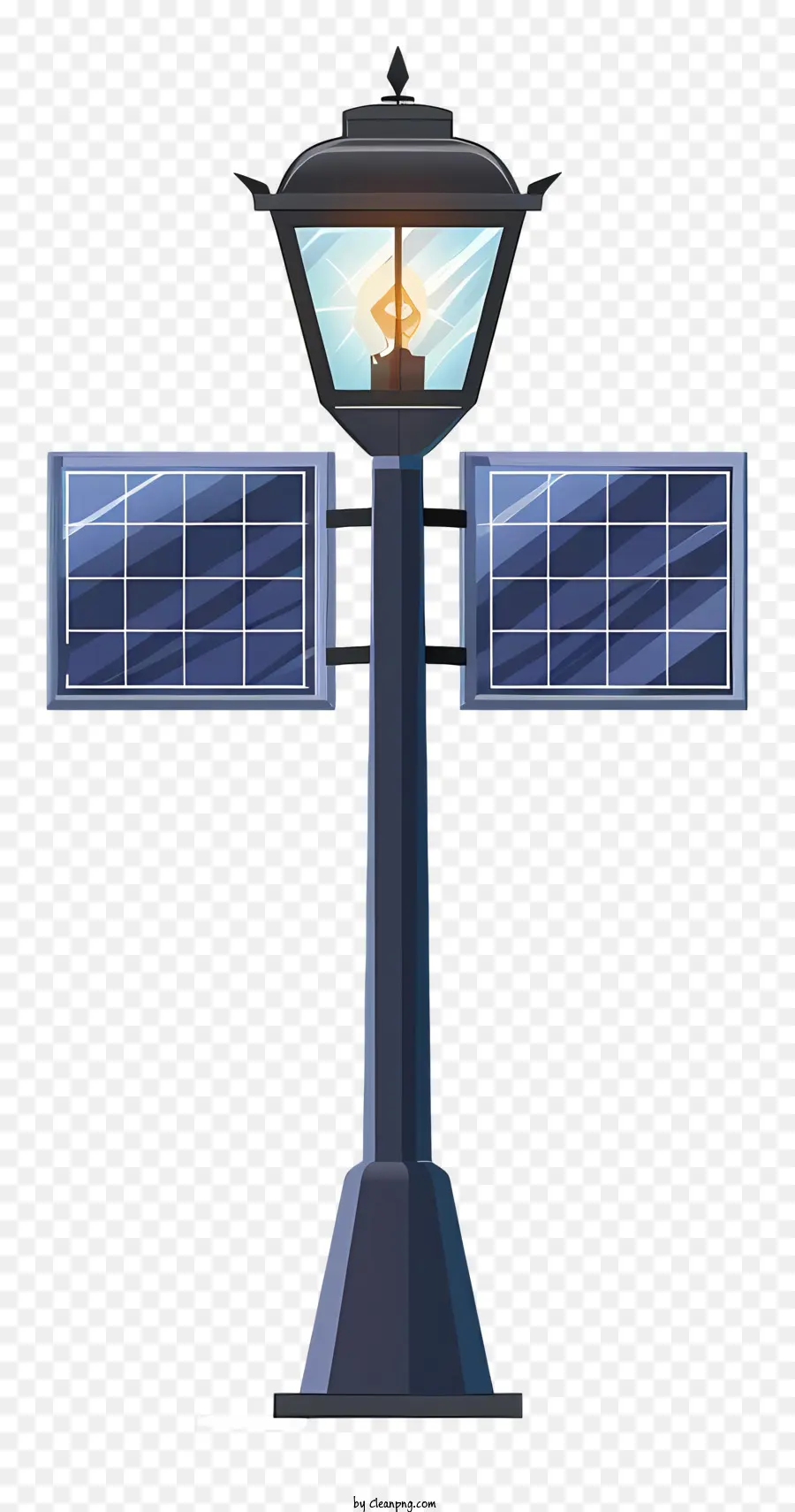 Lámpara De Calle Con Paneles Solares，Lámpara De Calle Solar PNG