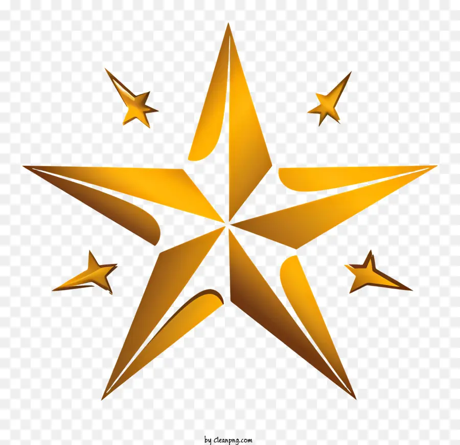 Forma De La Estrella De，La Estrella De Oro PNG