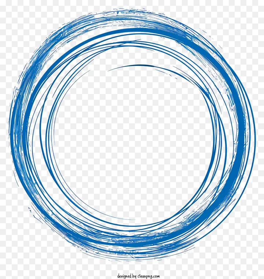 Círculo De Marcadores Azules，Pincelada Azul PNG