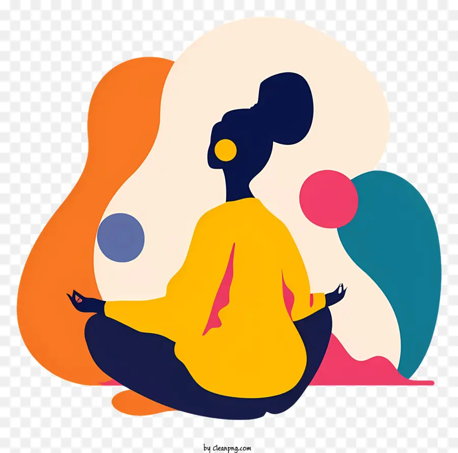 Mujer En Pose De Yoga，La Meditación PNG