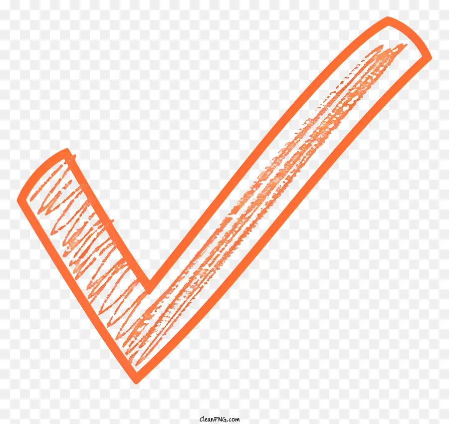 Marca De Verificación Naranja，Bosquejo PNG