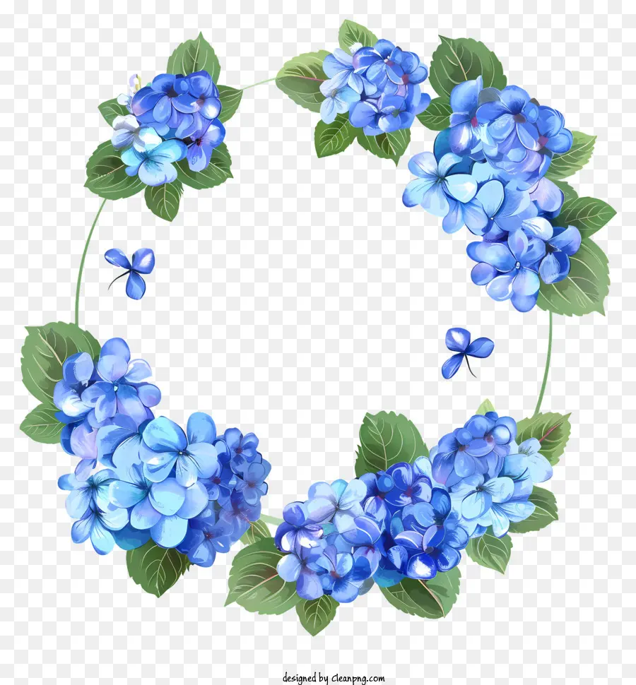 Corona De Hortensias，Azul Corona PNG