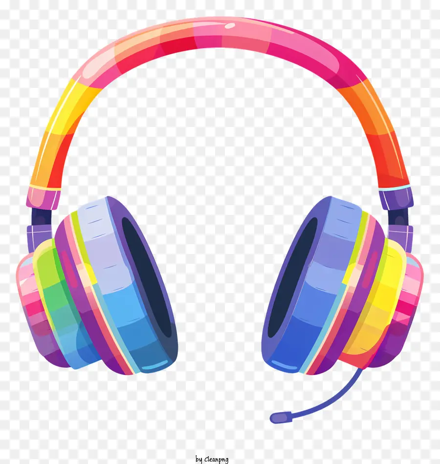 Auriculares，Auriculares Arcoiris PNG