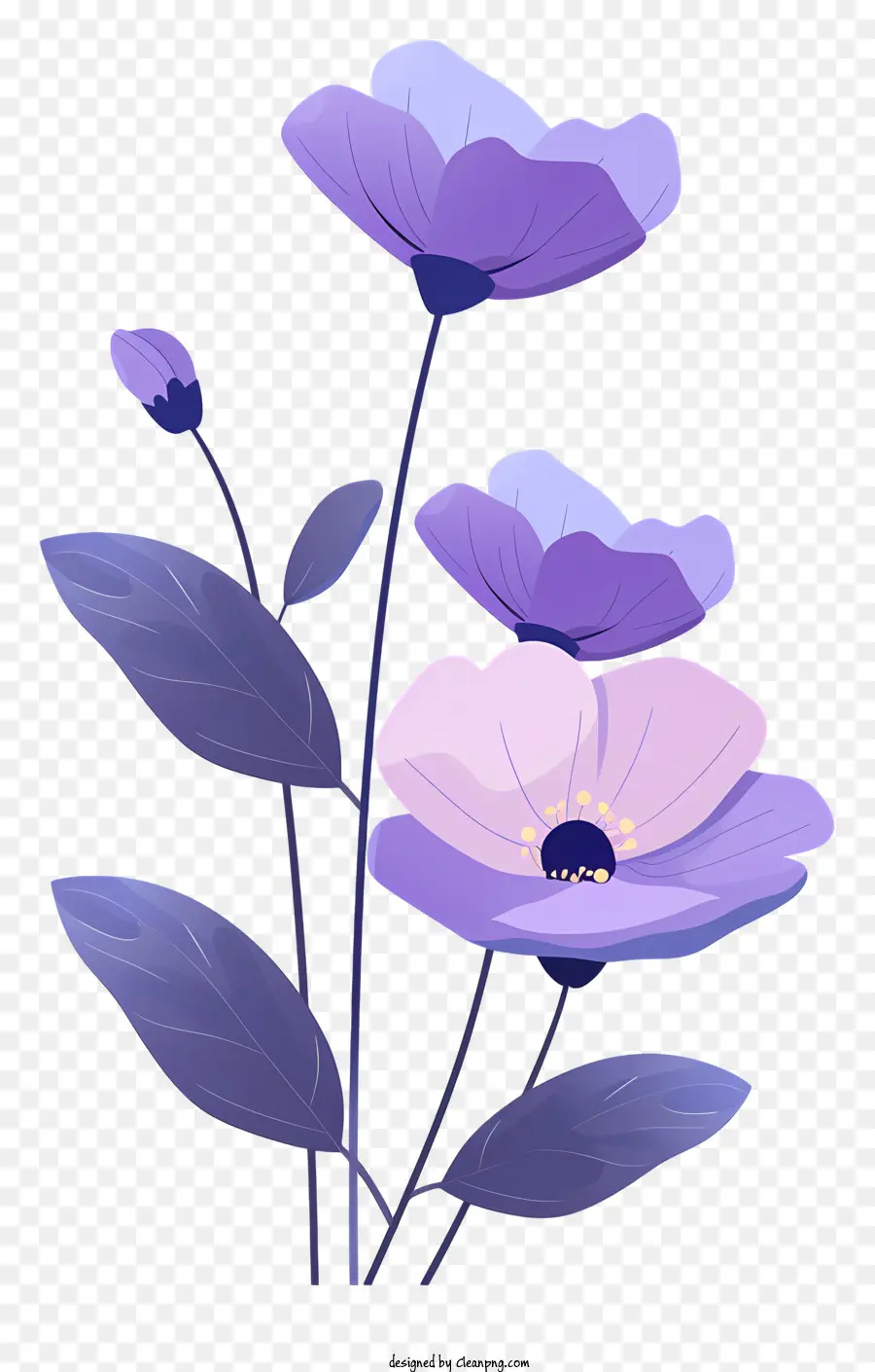 Ramita De Flores Púrpura，Flores De Color Púrpura PNG