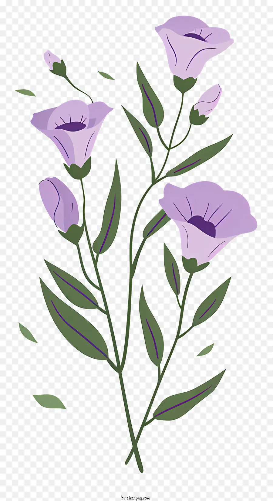 Ramita De Eustoma，Flores De Color Púrpura PNG