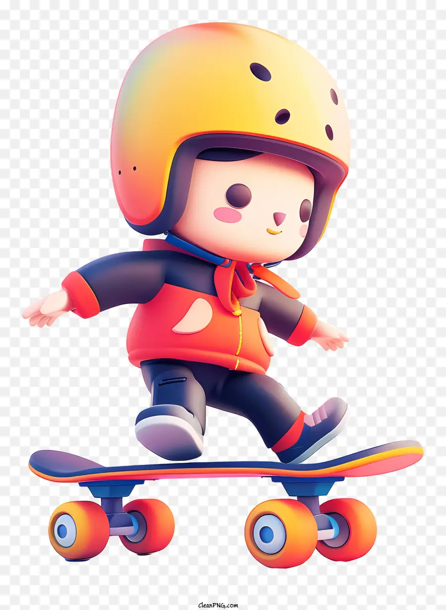 Boy Riding Skateboard，Chico PNG