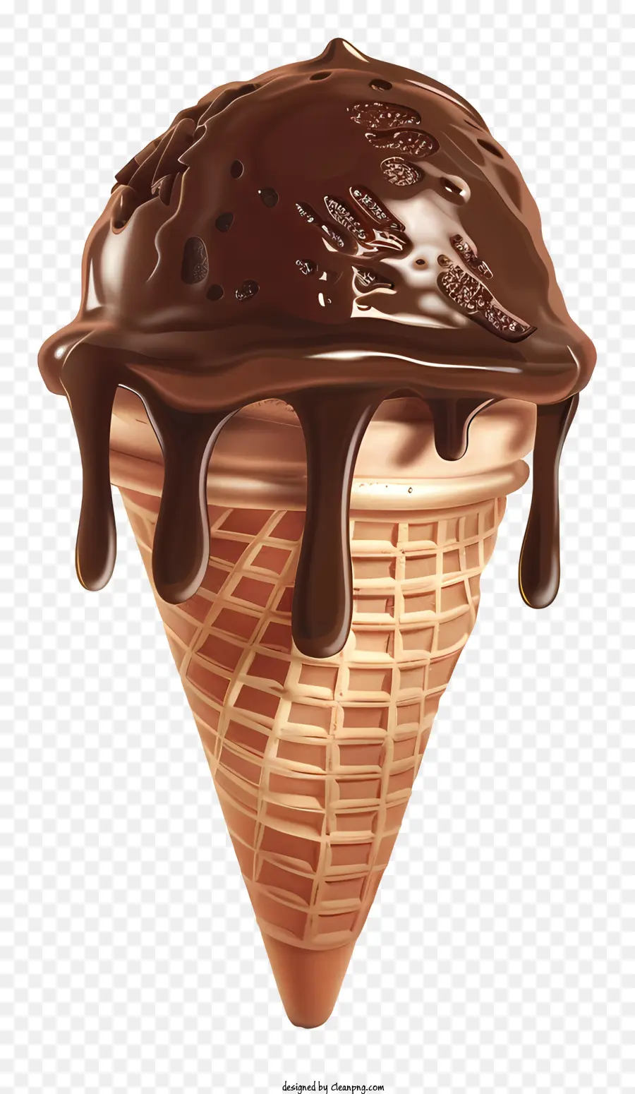 El Helado De Chocolate，Cono De Helado PNG