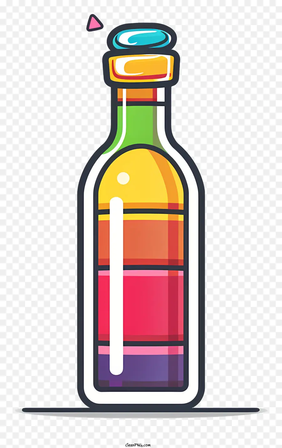 Biberón Arcoiris，Botella De Vidrio PNG