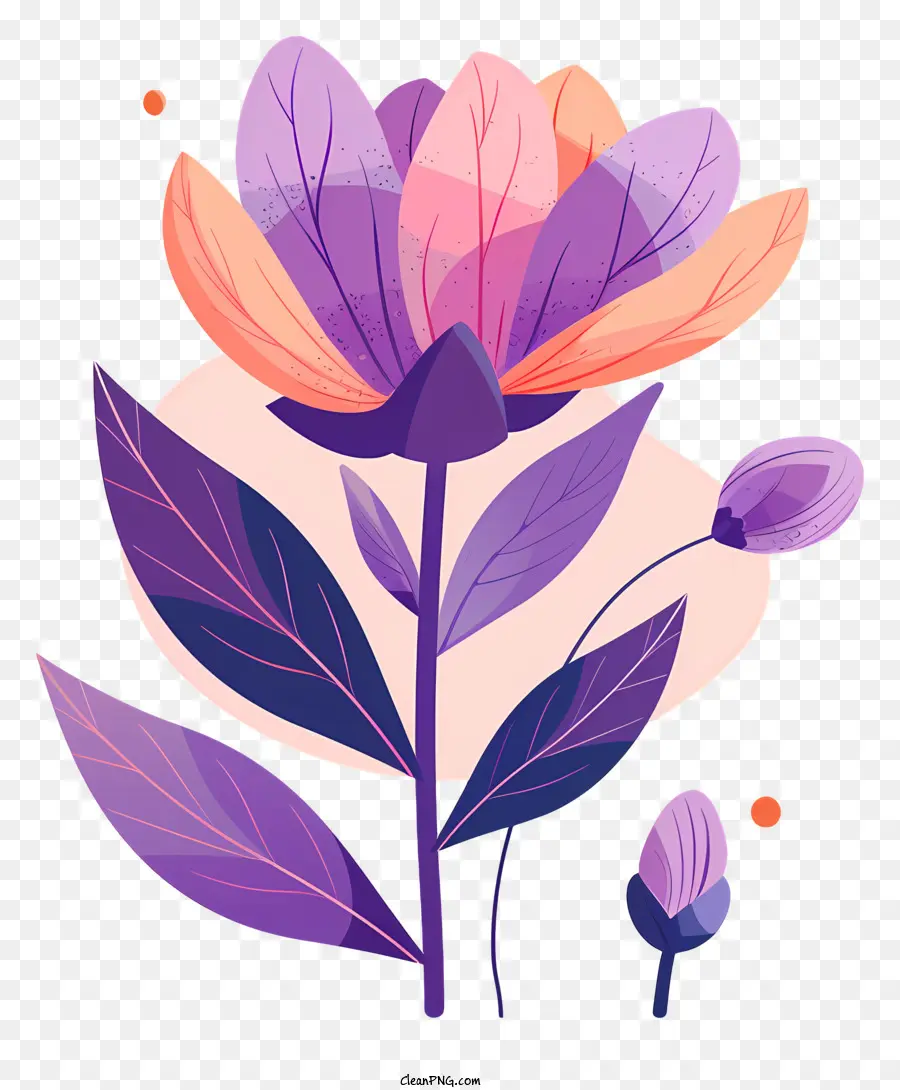 Ramita De Flores Púrpura，Flor PNG