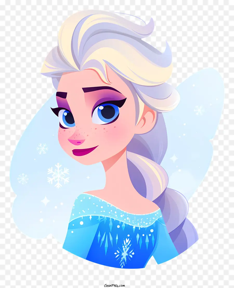 Princesa De Elsa Congelada，Personaje De Dibujos Animados PNG
