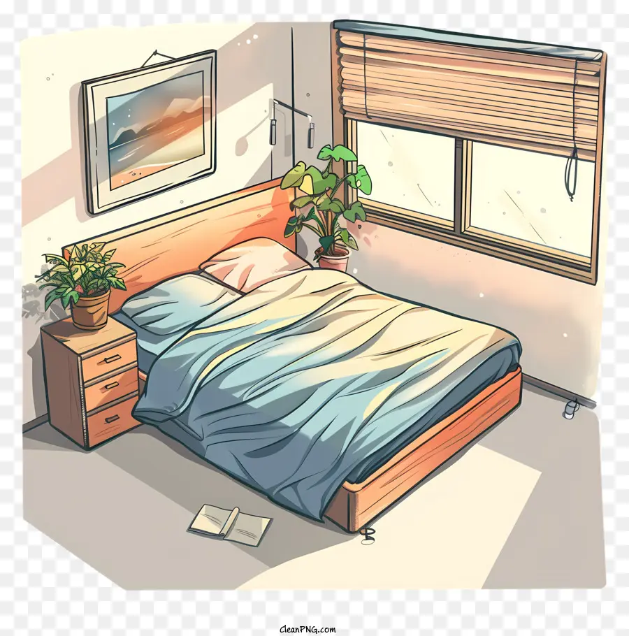 La Cama De La Habitación，Dormitorio PNG