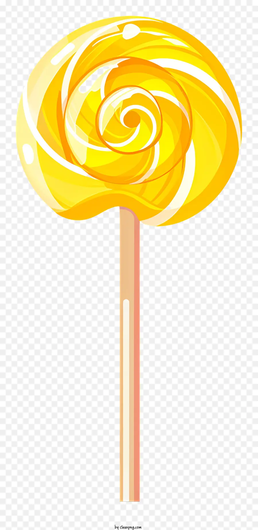 Piruleta De Espiral Amarilla，Amarillo Lollipop PNG