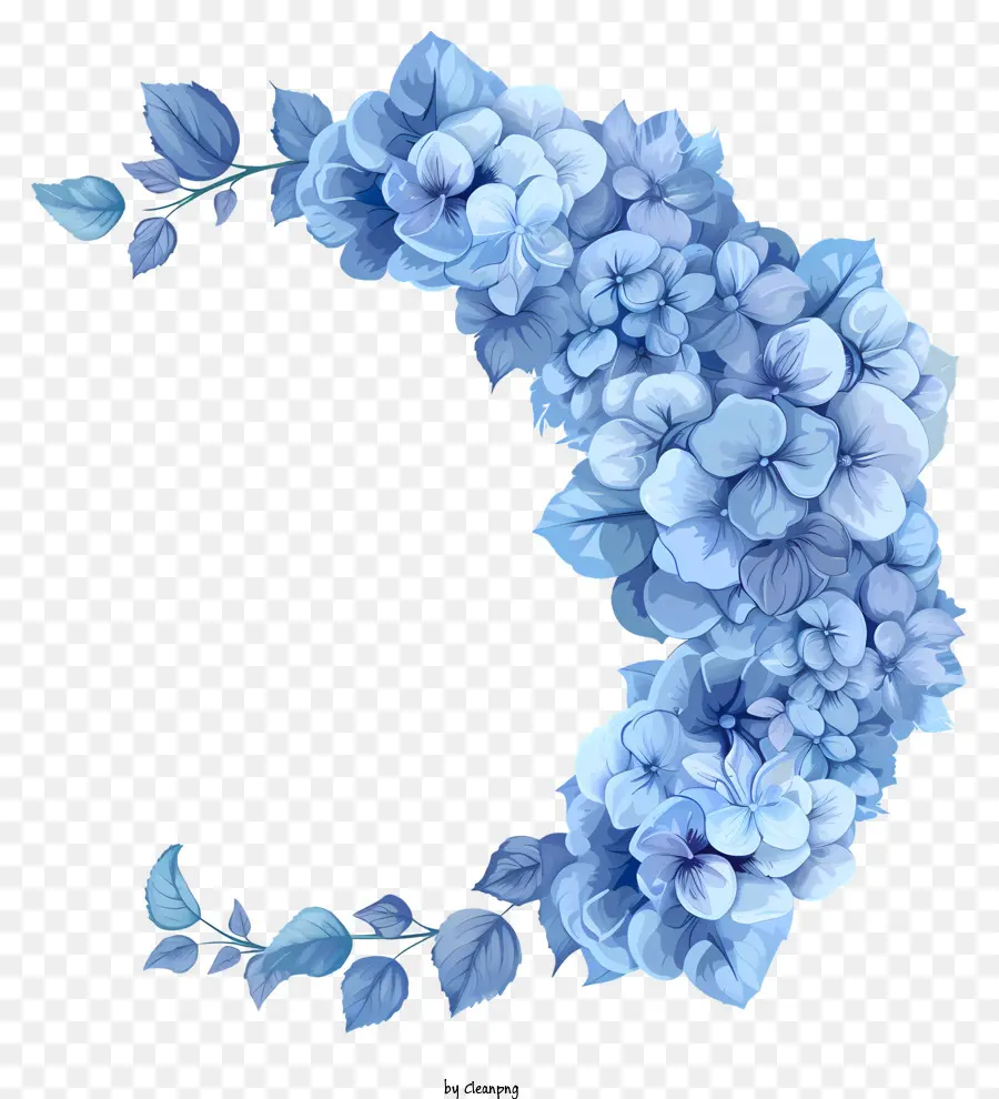 Corona De Hortensias，Hortensias Azules PNG