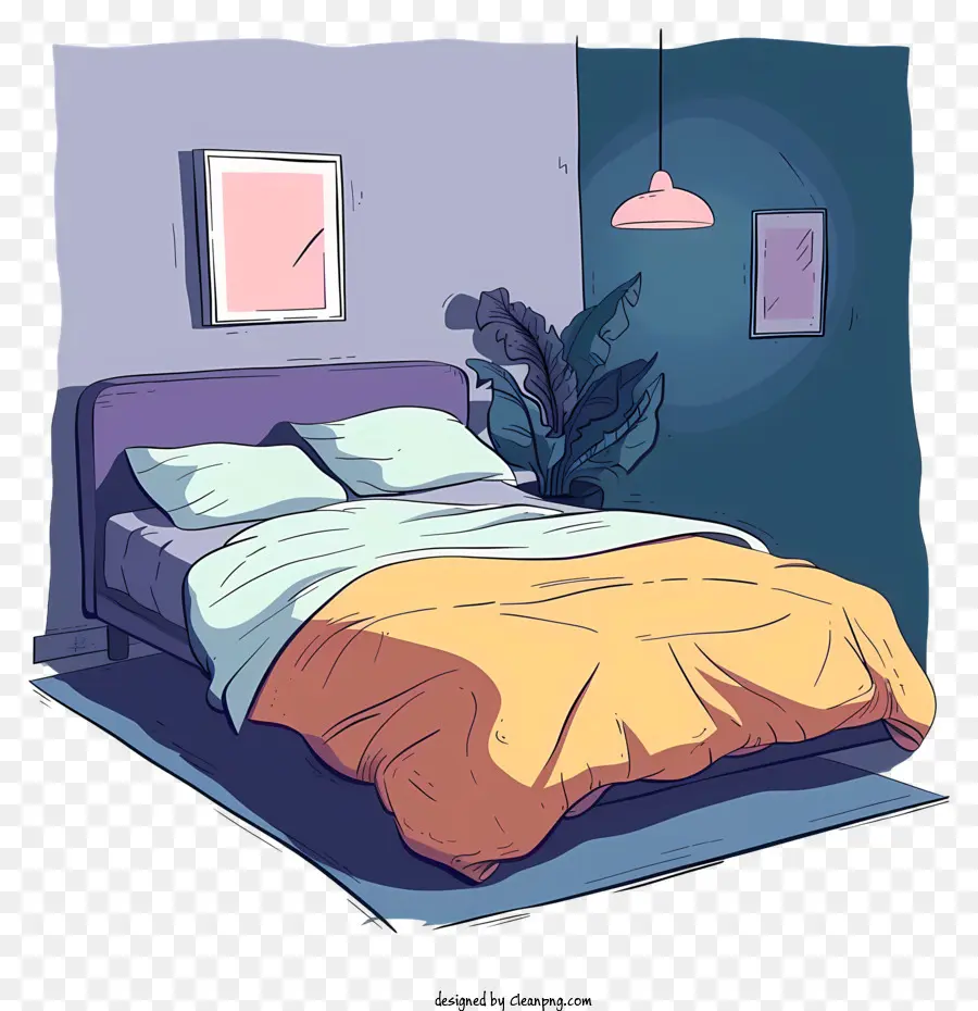 La Cama De La Habitación，Decoración Del Dormitorio PNG