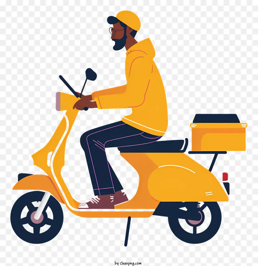 Hombre De Entrega，Motor De Scooter PNG