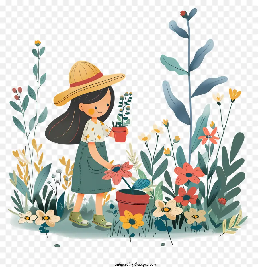 Dia De Jardineria，Niña Jardineria PNG