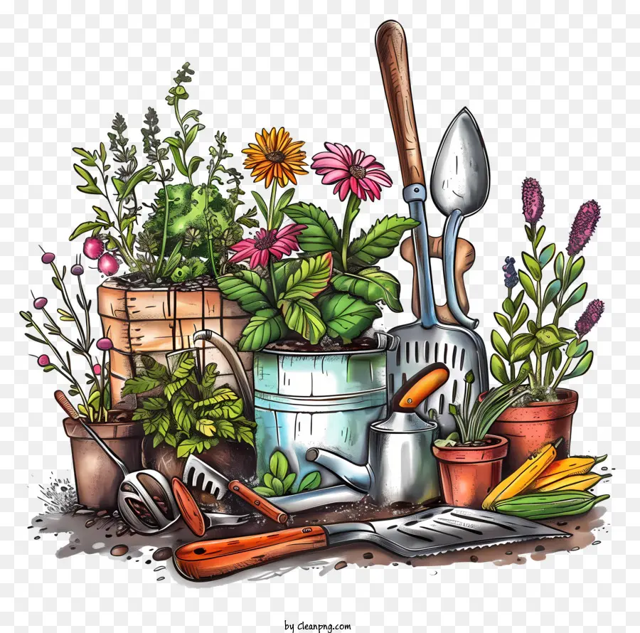 Día De Jardinería，Herramientas De Jardinería PNG