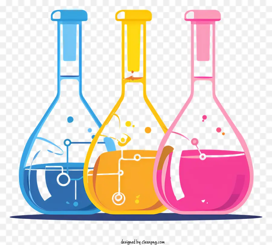 Frascos De Laboratorio，Experimento De Ciencia PNG