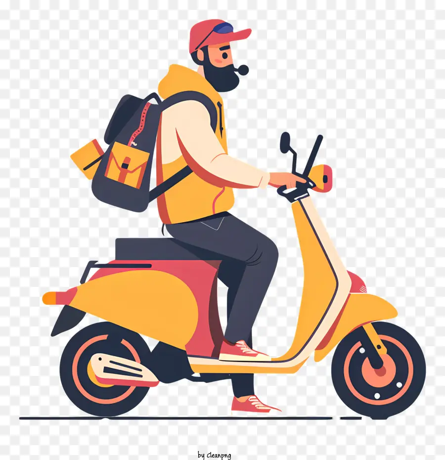 Hombre De Entrega，Scooter PNG