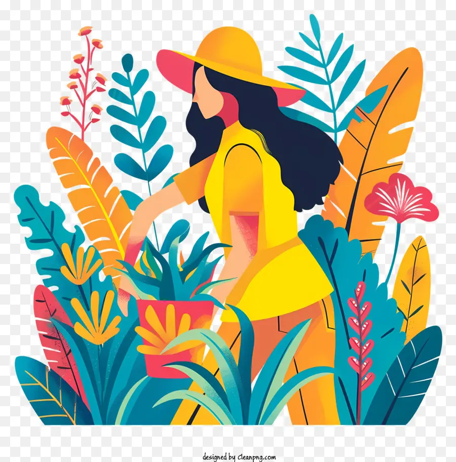 Dia De Jardineria，Mujer Jardineria PNG