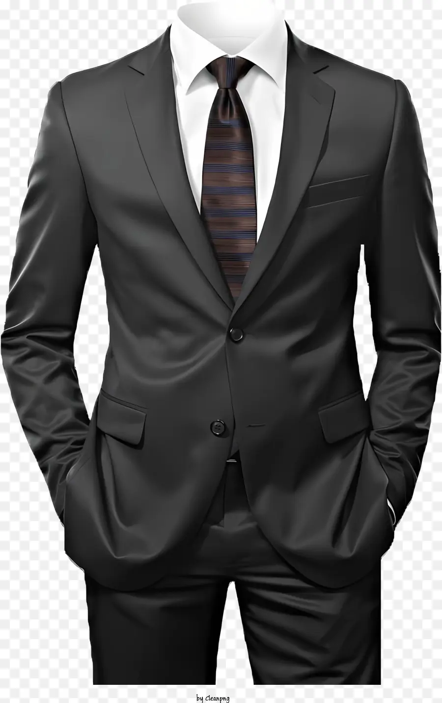 Traje Negro，Brown Empate PNG