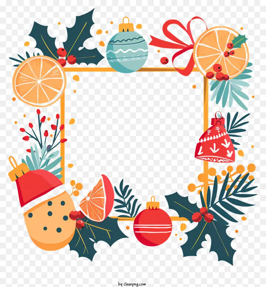 Marco De La Navidad，Decoraciones De Navidad PNG