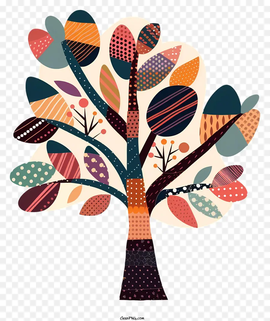 Decorativo árbol，Colorido árbol PNG