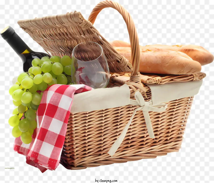 Cesta De Picnic，Los Alimentos Y Bebidas PNG