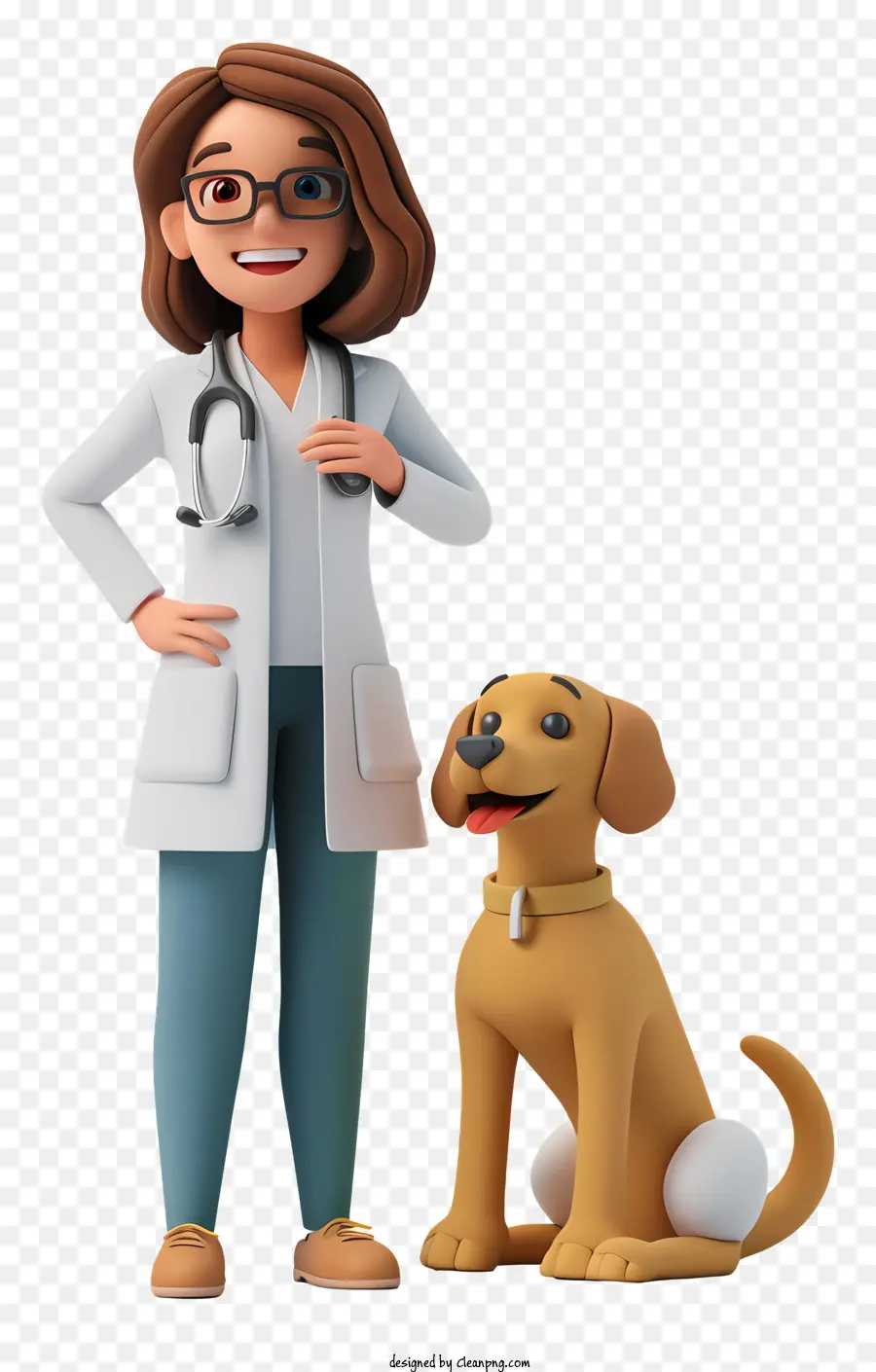 Veterinario，Veterinario Con Perro PNG