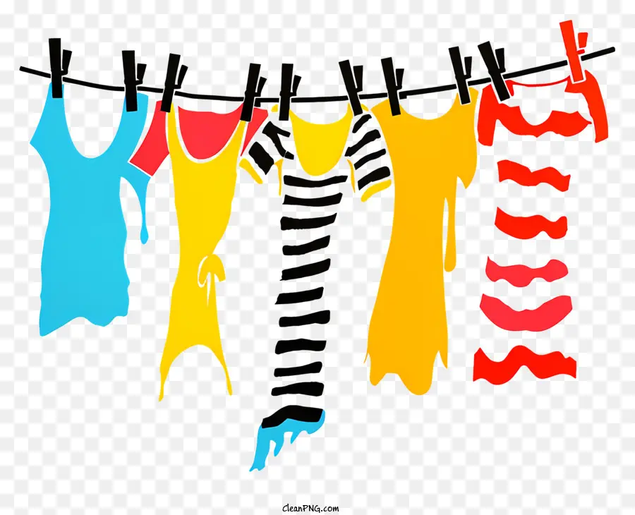 El Día De Lavandería，Clothing Line PNG