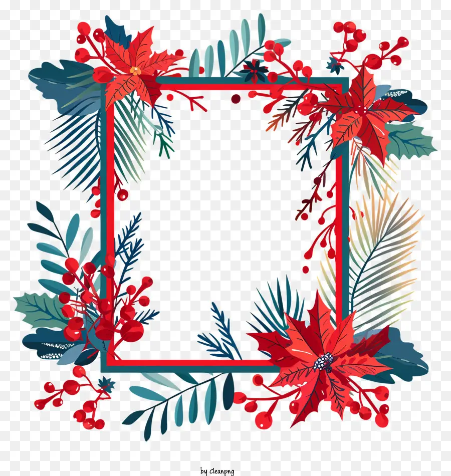 Marco De La Navidad，Diseño Floral Ornamentista PNG