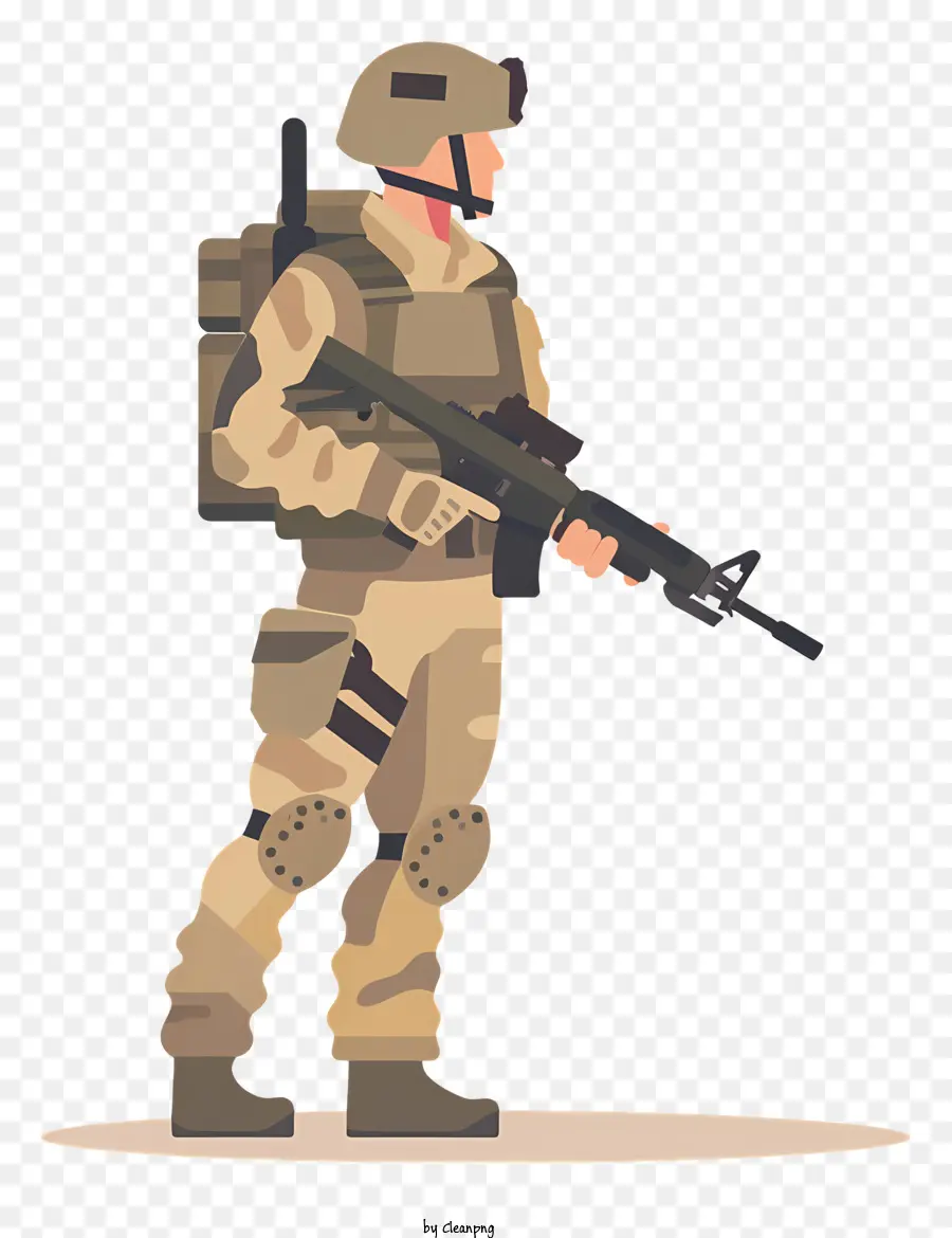 Soldado Con Pistola，Militar PNG