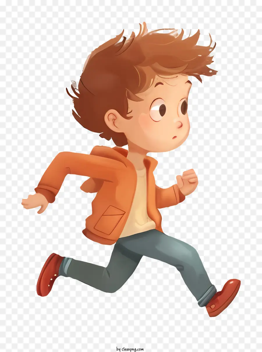 Niño Corriendo，Ilustración De Dibujos Animados PNG