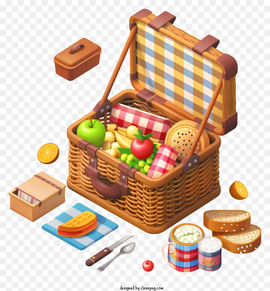 Cesta De Picnic，Bocadillos PNG