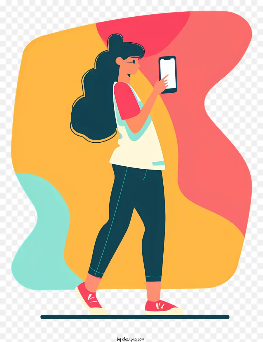 Mujer Tomando Selfies，Mujer Con Telefono PNG