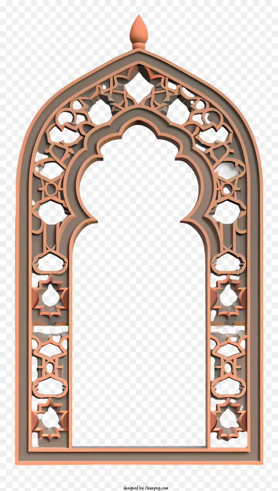 Islámica Del Marco，Arco De Madera Adornada PNG