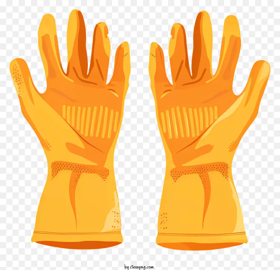 Guantes De Limpieza De Goma，Guantes De Goma Amarillos PNG