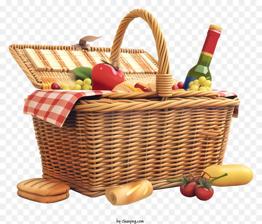 Cesta De Picnic，Frutas PNG