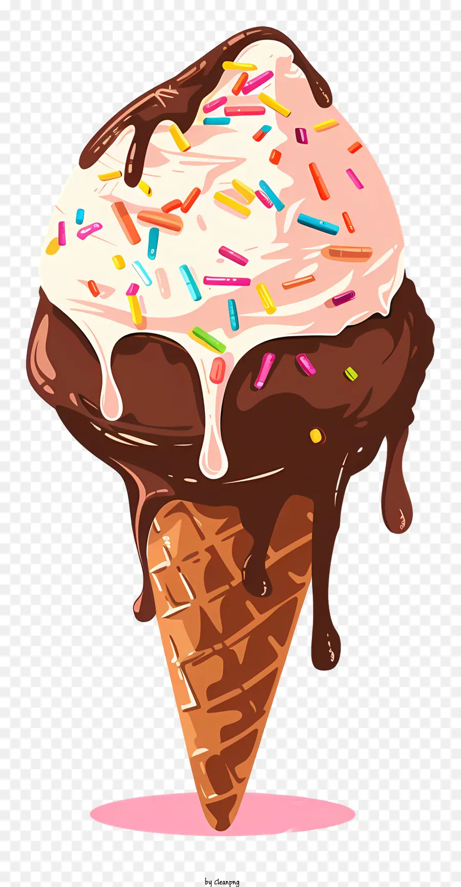 Helado De Chocolate，Cono De Helado PNG