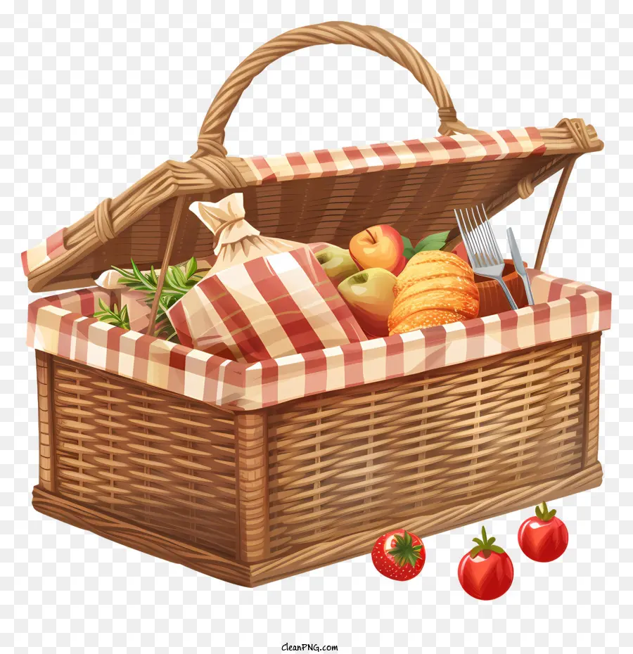 Cesta De Picnic，Frutas PNG