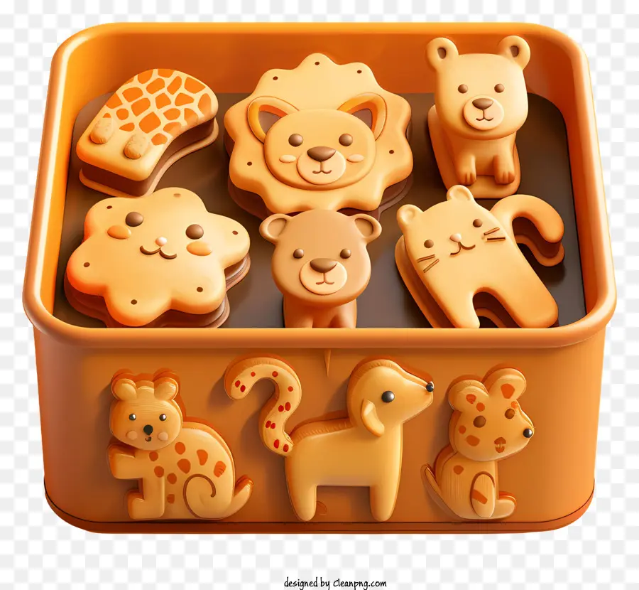 Día De Las Galletas De Animales，Caja De Plástico En Forma De Animal PNG