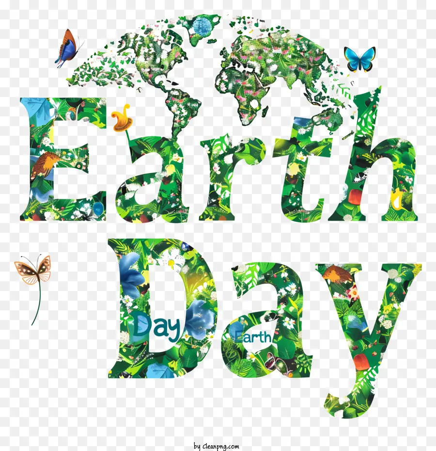 El Día De La Tierra，Verde PNG