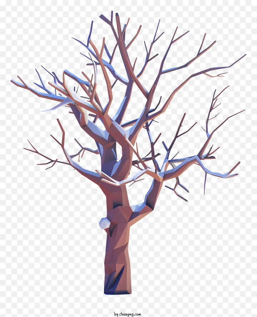 árbol De Invierno 3d，Árbol Cubierto De Nieve PNG