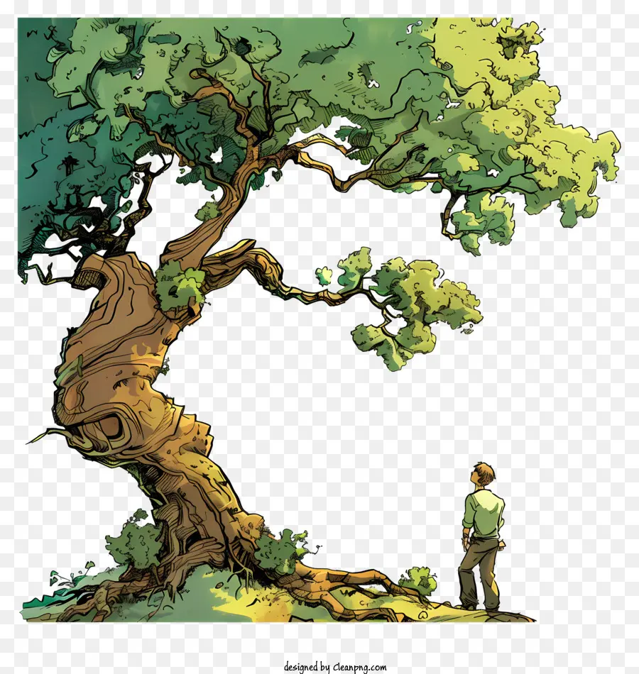 Dia Del Arbol，Hombre Y árbol PNG