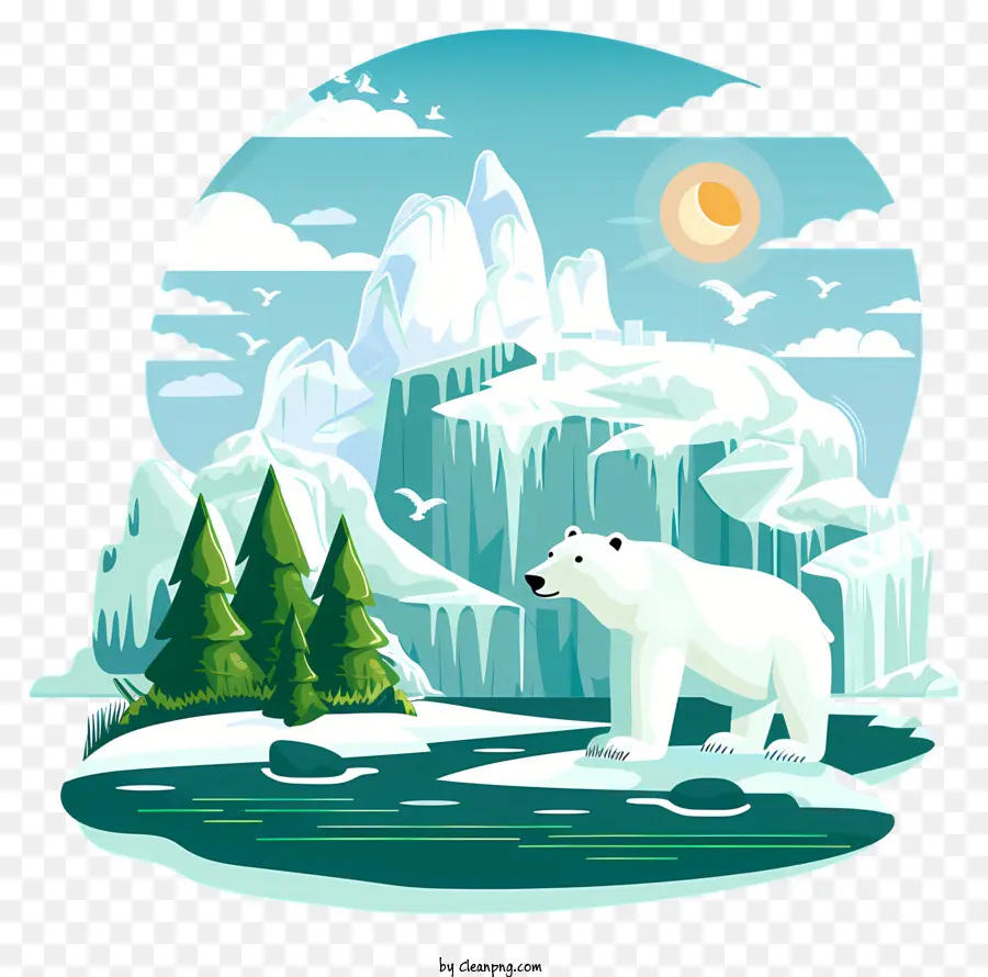 Ecología Y Día De La Tierra，Oso Polar PNG